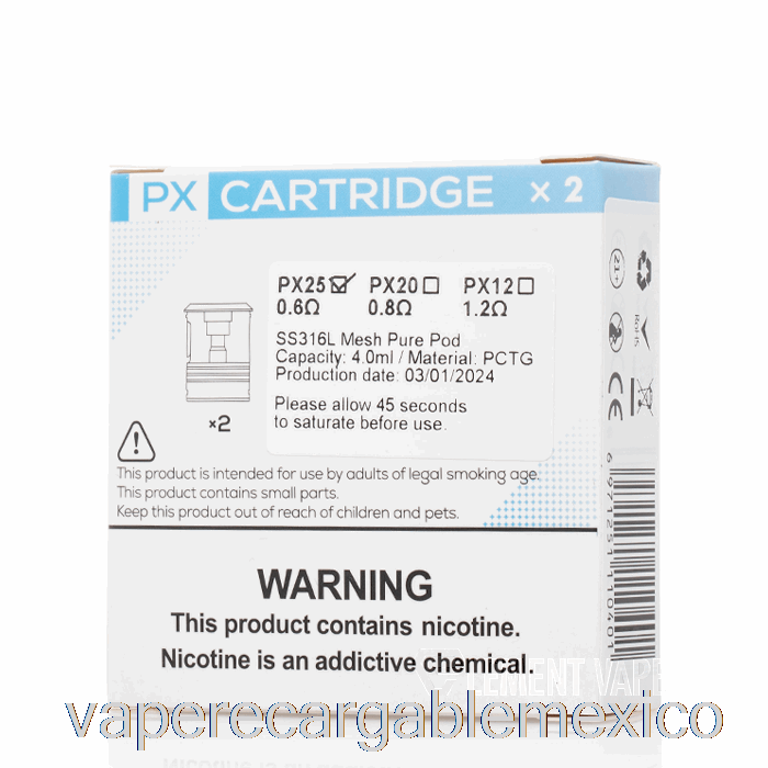 Vape Recargable Yihi Sxmini Puremax Px Cápsulas De Repuesto 0.6ohm Px25